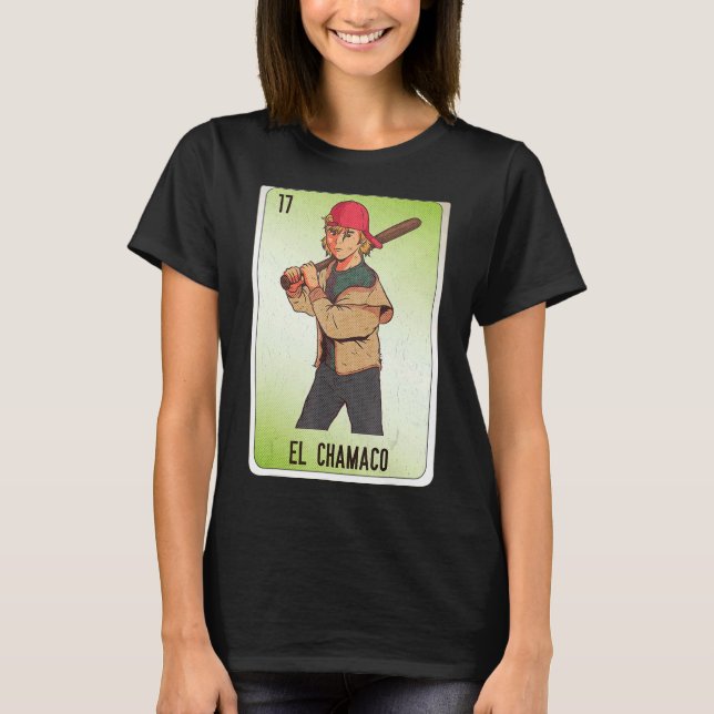 Camiseta Tarjetas de bingo de jerga de jerga mexicana EL Ch (Anverso)