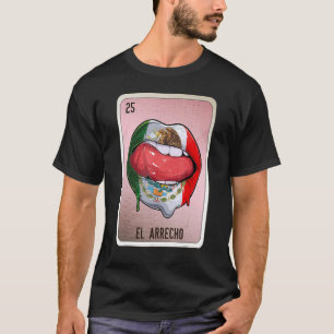 Camiseta Tarjetas de bingo de jerga mexicana de jerga para