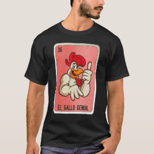 Camiseta Tarjetas de Bingo de Lotería de El Gallo Genial Mo