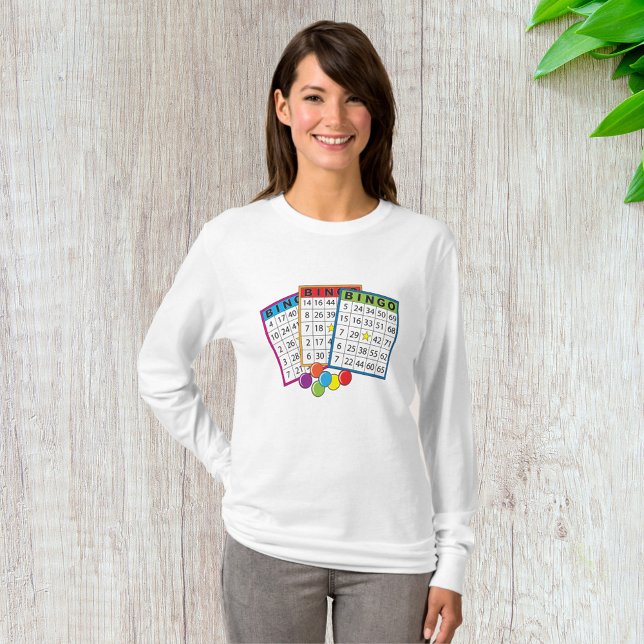 Camiseta Tarjetas de Bingo Mujeres de manga larga (Subido por el creador)