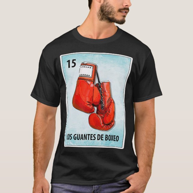 Camiseta Tarjetas de guantes mexicanos de boxeo Los Guantes (Anverso)