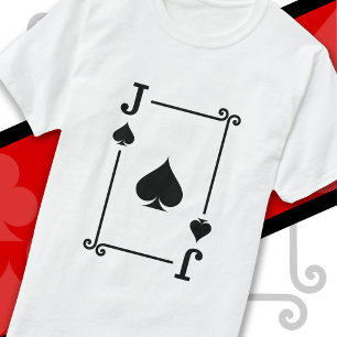 Camiseta Tarjetas de juego Costume Tarjeta Jack Spades Jack
