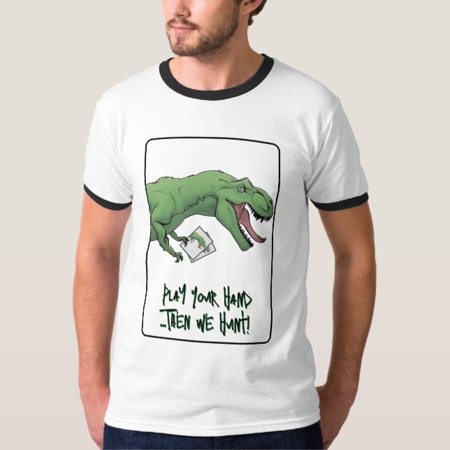 Camiseta Tarjetas de juego de cartas de dinosaurios T-Rex (Anverso)