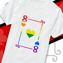 Camiseta Tarjetas de juego de la bandera del orgullo LGBTQ
