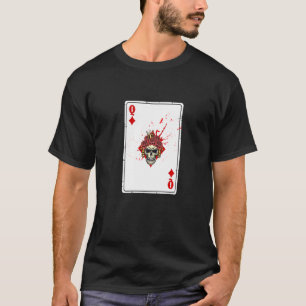 Camiseta Tarjetas De La Reina De Los Diamantes Decoran Cos 