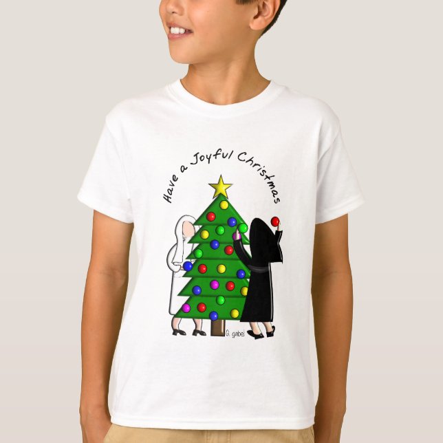 Camiseta Tarjetas de Navidad y regalos católicos del arte (Anverso)
