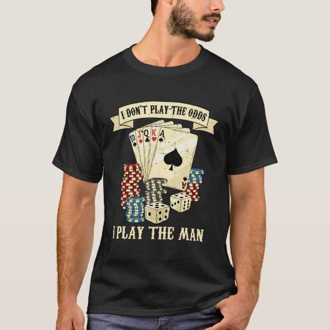 Camiseta Tarjetas De Poker Chips Dices Para Jugadores Graci (Anverso)