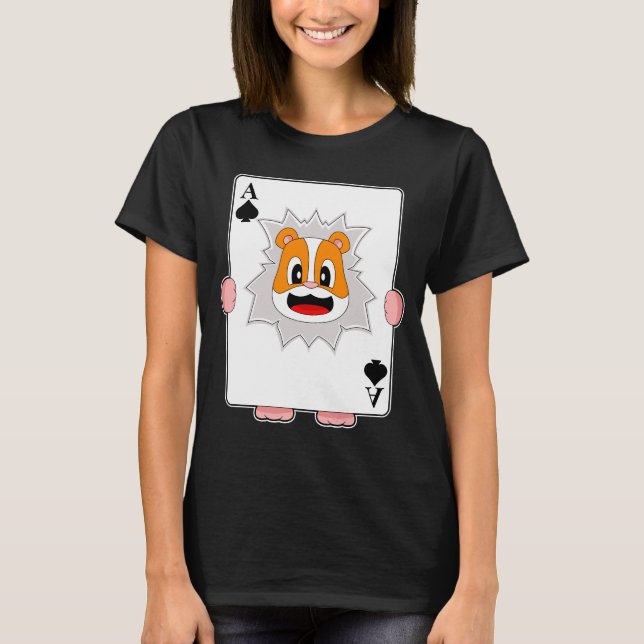 Camiseta Tarjetas de Póquer de Hamster (Anverso)