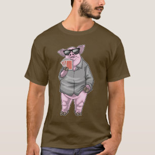 Camiseta Tarjetas de Póquer de Pig Poker
