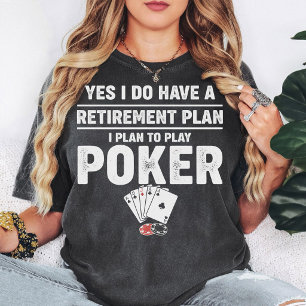 Camiseta Tarjetas de póquer de plan de jubilación regalo di