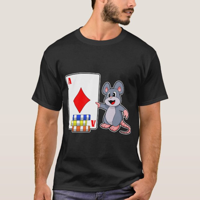 Camiseta Tarjetas de póquer de póquer de ratón (Anverso)