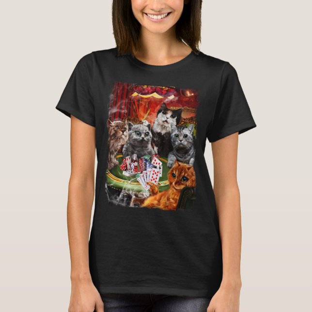 Camiseta Tarjetas de póquer para jugar al gato (Anverso)