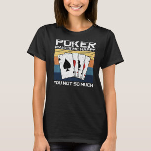 Camiseta Tarjetas de póquer Vintage Retro Poker me hace fel