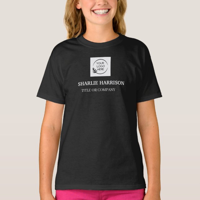 Camiseta Tarjetas de presentación | Iconos de logotipo pers (Anverso)
