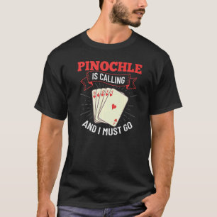 Camiseta Tarjetas de reglas de juego de Pinochle Doble punt