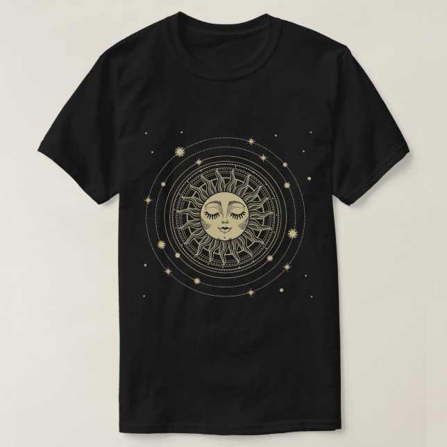 Camiseta Tarjetas de tarot solar celeste Horoscopio Zodiac  (Diseño del anverso)