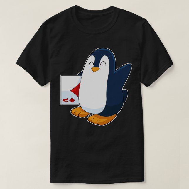 Camiseta Tarjetas pingüinas de juego (Diseño del anverso)
