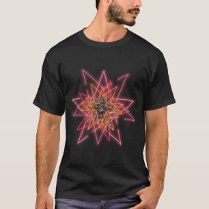 Camiseta Tarjetas postales de neón Impresión de neón Flor