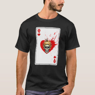 Camiseta Tarjetas Queen Of Hearts Deck Halloween Splashy Co