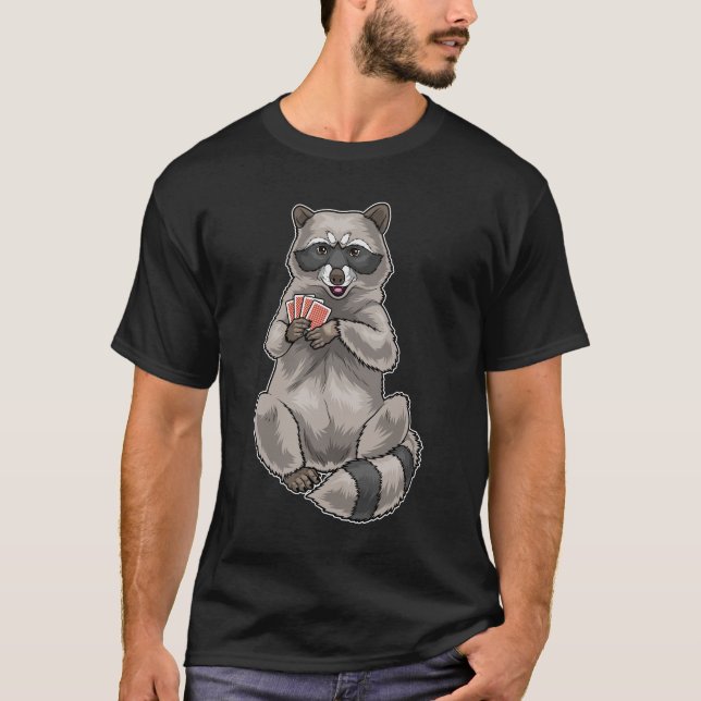Camiseta Tarjetas Racoon Poker Poker (Anverso)