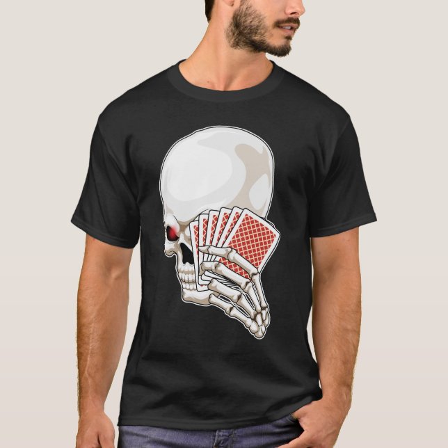Camiseta Tarjetas Skull Poker Poker (Anverso)