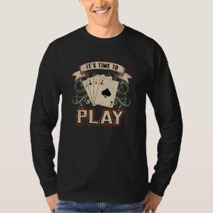 Camiseta Tarjetas Tarjeta Jugando Día Póquer Ace Casino J