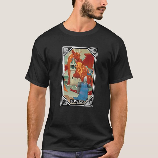 Camiseta Tarjetas Tarot - Tower - Occult - Fortune Teller - (Anverso)