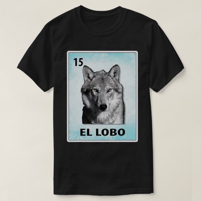 Camiseta Tarjetas Wolf de El Lobo Mexicano  (Diseño del anverso)