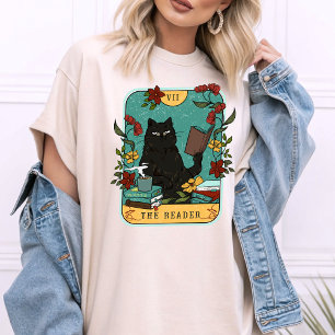 Camiseta Tarot Aesthetic Funny Cat El Booklover