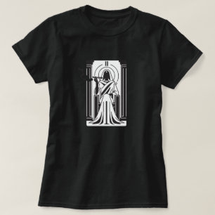 Camiseta Tarot Alta Sacerdotisa Fumando Hierba Ocultismo