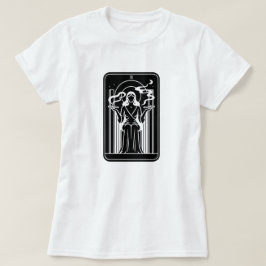Camiseta Tarot Alta Sacerdotisa Fumando Marihuana Ocultismo