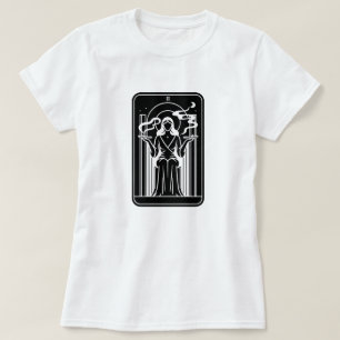 Camiseta Tarot Alta Sacerdotisa Fumando Marihuana Ocultismo