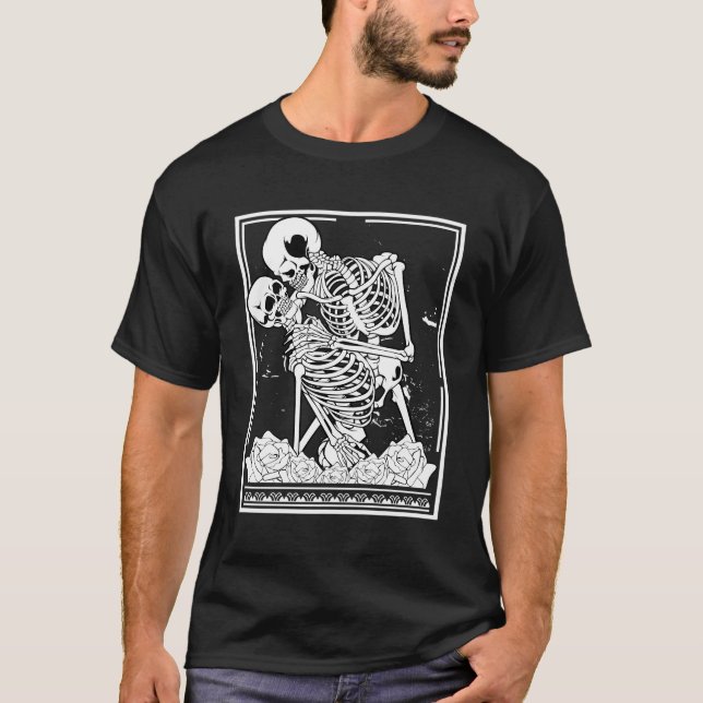 Camiseta Tarot Card Astrología Skeleton Skull Horror (Anverso)
