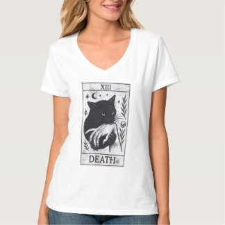 Camiseta Tarot Card Black Cat Shirt – Tarot Death Tee, Witc
