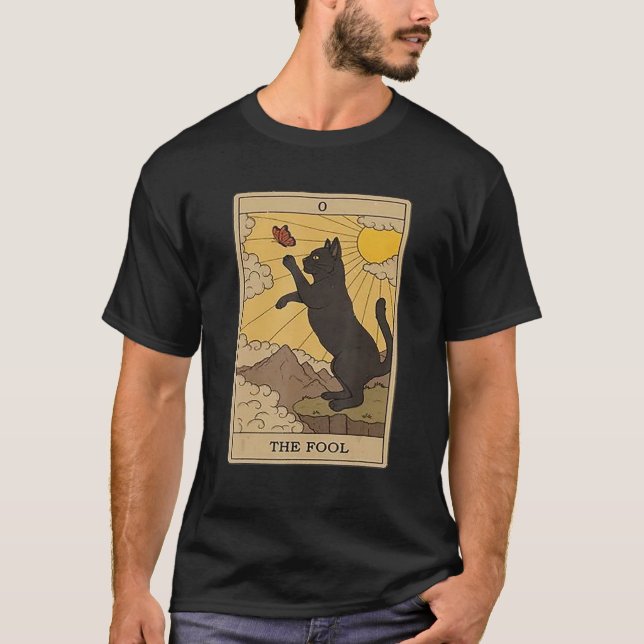 Camiseta Tarot Card Cat  The Fool (Anverso)
