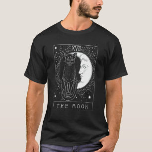 Camiseta Tarot Card Crescent Moon Y Black Cat Witch Gorra H