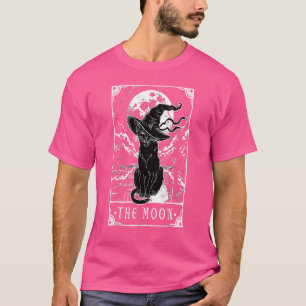 Camiseta Tarot Card Crescent Moon Y Black Cat Witch Gorra H
