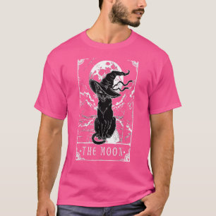 Camiseta Tarot Card Crescent Moon Y Black Cat Witch Gorra H