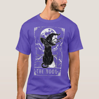 Camiseta Tarot Card Crescent Moon Y Black Cat Witch Gorra H