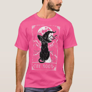 Camiseta Tarot Card Crescent Moon Y Black Cat Witch Gorra H