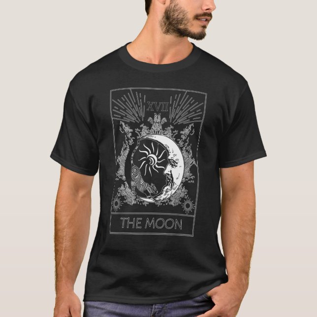 Camiseta Tarot Card Crescent Moon Y Cat 2 (Anverso)