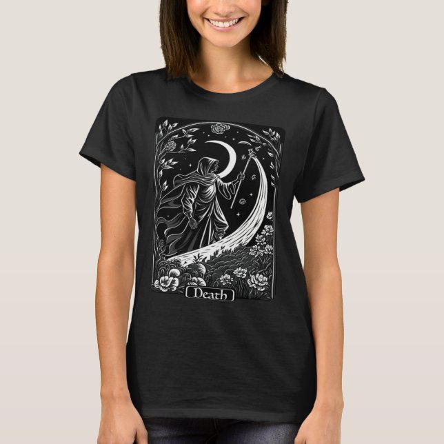 Camiseta Tarot Card Death Grim Reaper Occult Gothic Witch (Anverso)