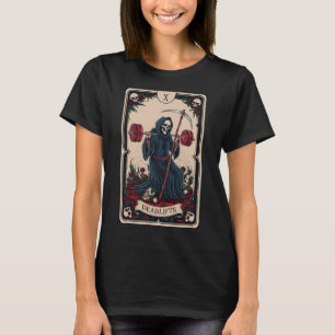 Camiseta Tarot Card Grim Reaper Deadlifts Workout Gym Occup