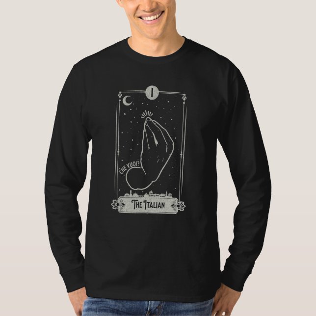 Camiseta Tarot Card  Italian Hand Gesture Occult Reading Re (Anverso)