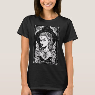 Camiseta Tarot Card La Bruja Gótica Oculta Del Vampiro