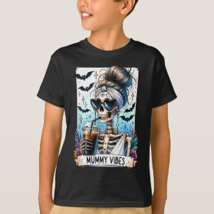 Camiseta Tarot Card Mamita Vibes Spookon Season Skeleton Mo