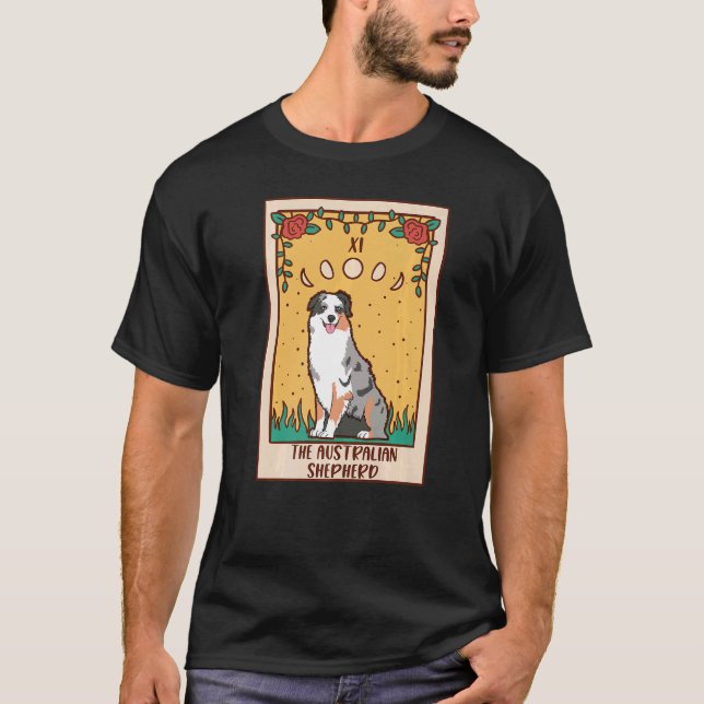 Camiseta Tarot Card Occult Magic Occultism Dog Australian (Anverso)