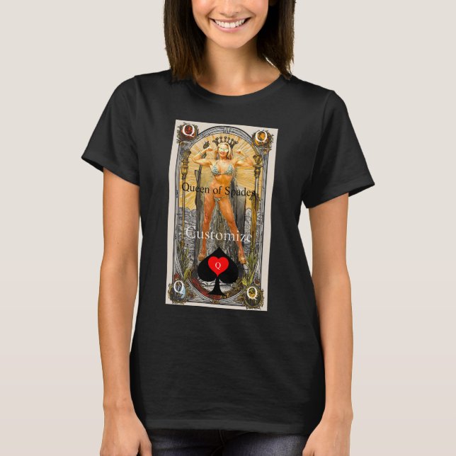 Camiseta Tarot Card Queen of Spades Thunder_Cove (Anverso)
