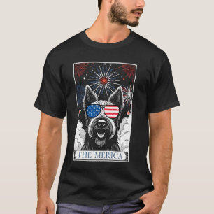 Camiseta Tarot Card Scottish Terrier 4 de julio Estados Uni