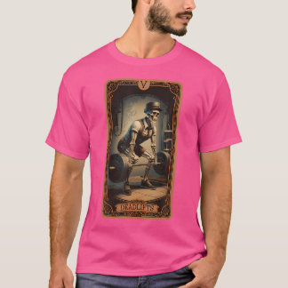 Camiseta Tarot Card Skeleton Deadlifts de elevación de pesa